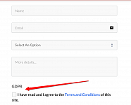 Add GDPR radio button